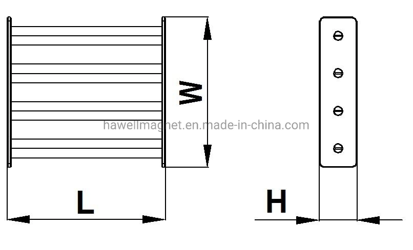 Permanent Magnetic Grid Grate Drawer Magnet of Hawell Magnetic Manufacturing